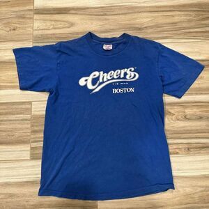 90s Single Stitch Made in USA Boston Cheers Blue T Shirt